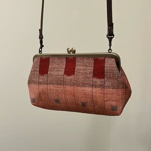 Japanese Woven Kiss Lock Shoulder Bag NEW